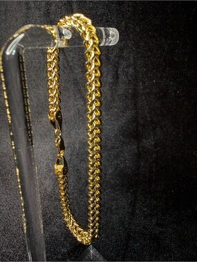 Franco 7.5in 4.5MM Italy 750 Stamped Gold finish bracelet Brand New Beautiful!